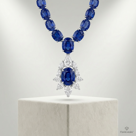 Flawlesstaire™ Royal Azure Statement Necklace