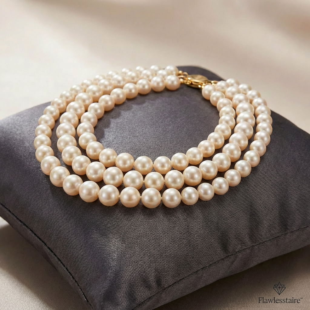Flawlesstaire™ Ivory Cascade Layered Pearl Necklace